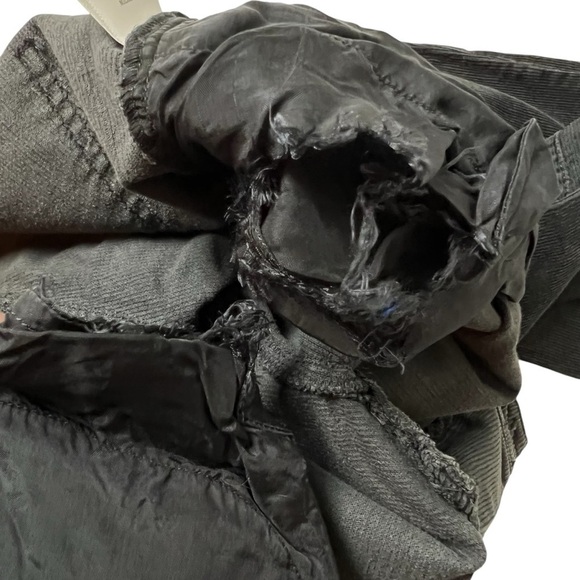 Eileen Fisher Grey Corduroy Pants Womens SZ 12 *Front pockets have holes MidRise - Picture 4 of 10